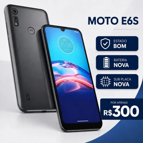 Moto E6s 32GB | Bateria Nova | Estado Bom | R$ 300
