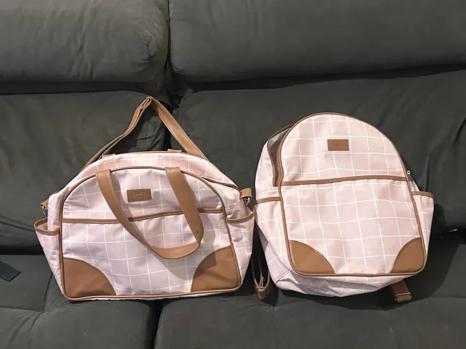 Bolsa Maternidade Listrada Rosa HUG