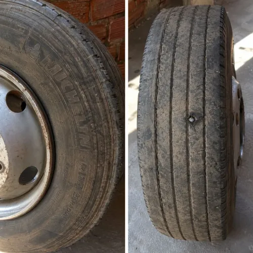 Roda de caminhão com pneu Michelin -(pneu de brinde)