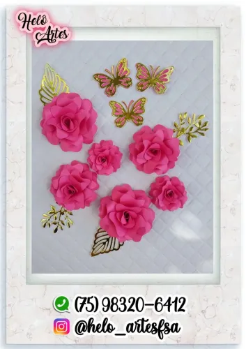 Flores para topper e artesanato