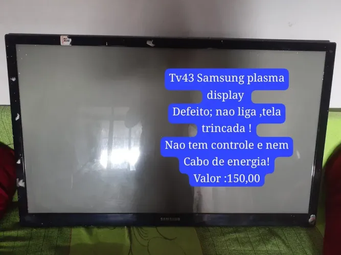 Tv Samsung 43 polegadas plasma ! Defeito, aceito proposta