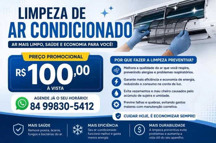 LIMPEZA DE AR CONDICIONADO