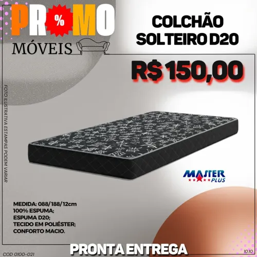 Colchão Solteiro D20 Master - Pronta Entrega