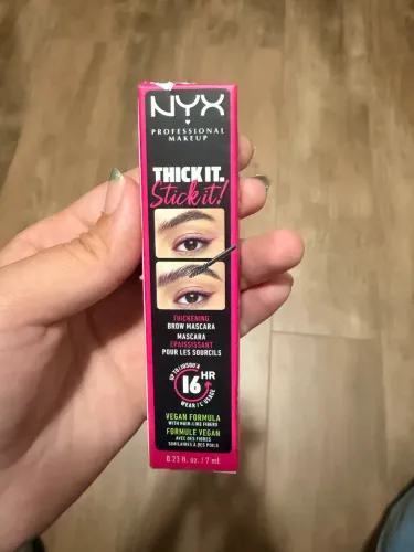 gel de sobrancelha nyx thick it. stick it! - black com avaria na caixa