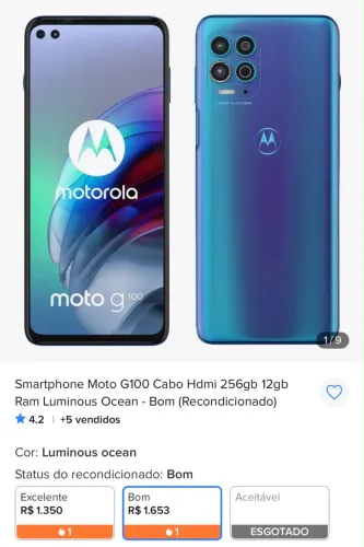 Moto G100 256GB - Excelente Estado, Tudo Funcionando!