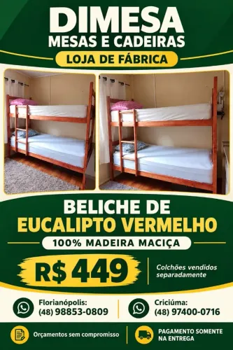 Promoção de beliches direto da fábrica/ madeira maciça/ pague somente na entrega