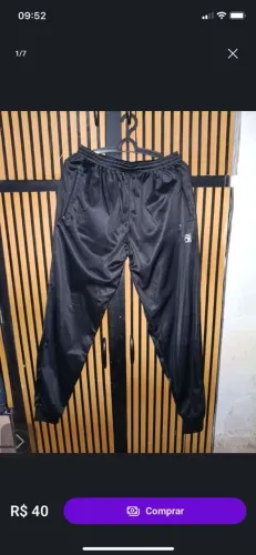 Calça Jogger Preta Esportiva Masculino M