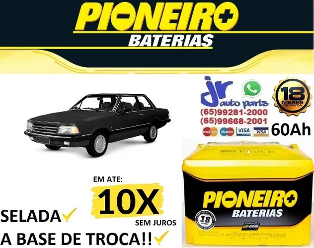 Bateria Pioneiro 60Ah Del Rey 12v