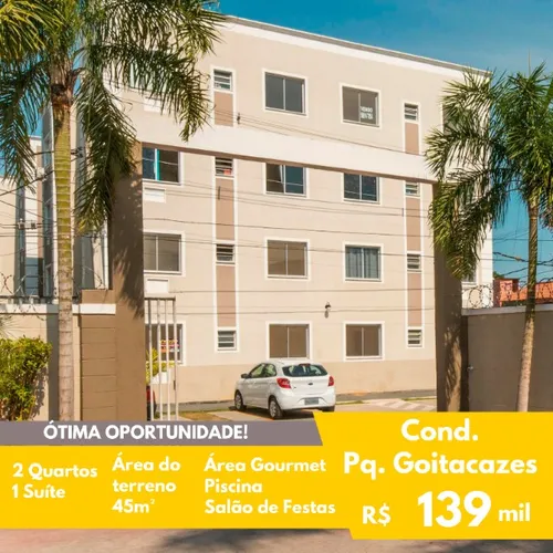 FIT - Cond. Pq Goitacazes - 2 Quartos - Sendo 1 Suíte - 45m²