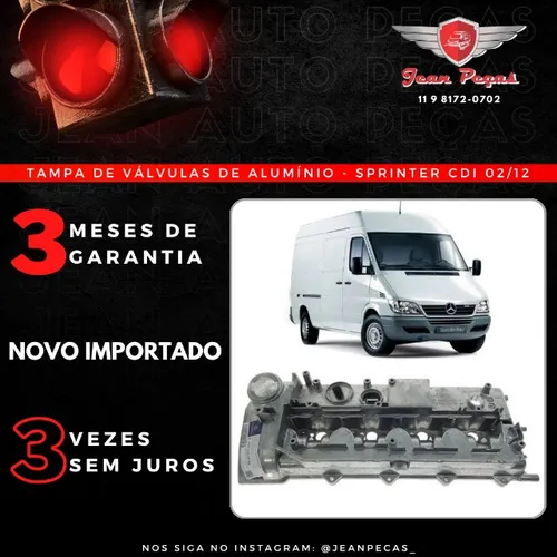 Tampa de valvula Aluminio - Sprinter CDI 2002 a 2012