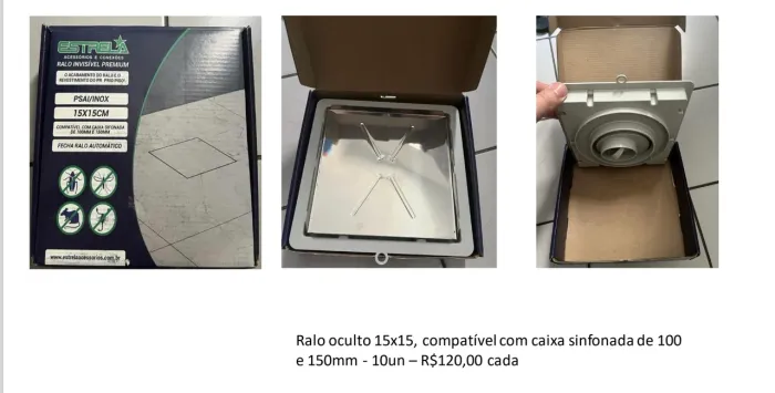 Ralo oculto 15x15