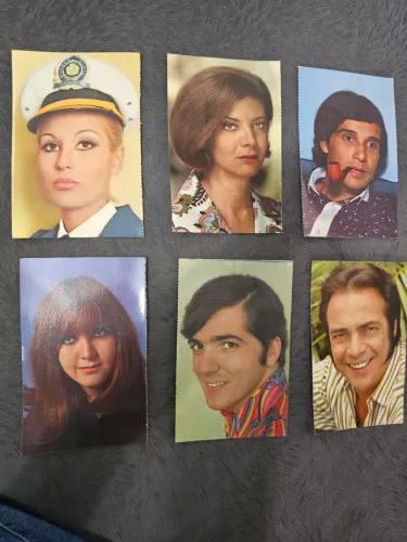 Antiguidade cartoes revista romântica década 70 80 celebridades