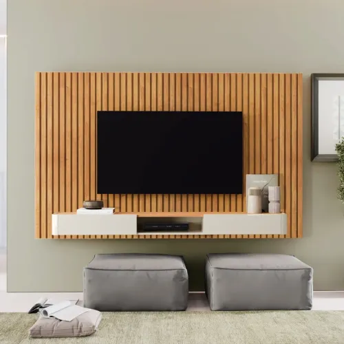 Painel Ripado até 75? Versátilis 1,82 m Naturale tt43