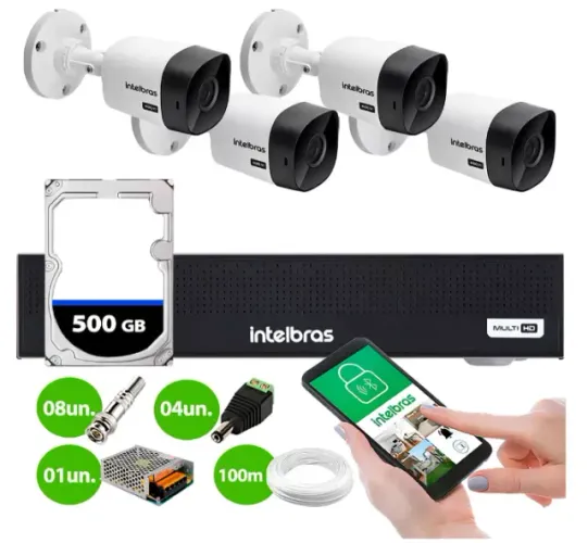 Kit 4 Câmeras Intelbras (PROMOÇÃO)
