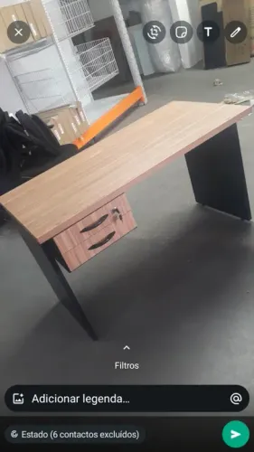 MESA SECRETARIA LINDA 1,20X60CM 2 GAV ZAP * NOVAS- LOJA FISICA ITAPUA