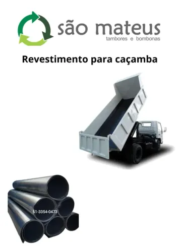 Revestimento para Caçamba 5 metros x 2.,40 x 4mm