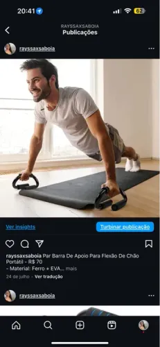 Par Barra De Apoio Para Flexão De Chão Portátil - R$ 70