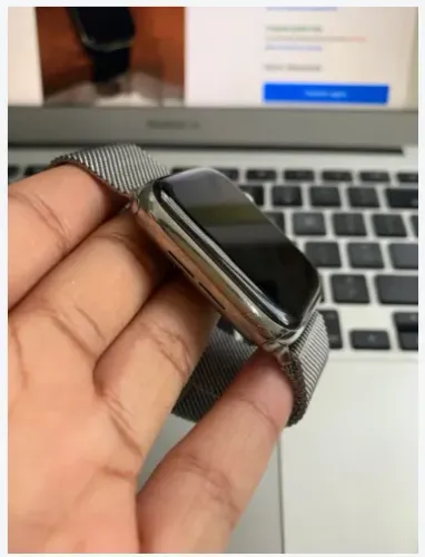 Apple Watch 5 44mm Stainless Steel Aço Bat 100% Garantia S5 aço inoxidacel