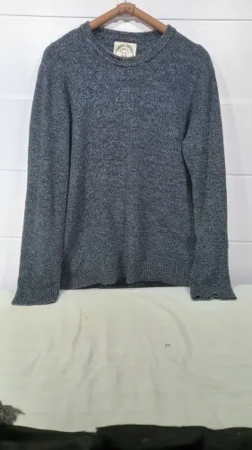 Suéter de Tricot Mescla Cinza