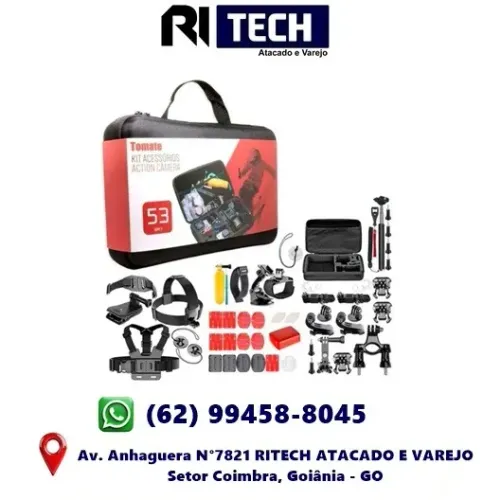 Kit 53 Acessórios Para Gopro / Câmera De Ação Tomate Mt-1100 53 em 1