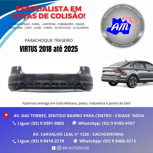 parachoque traseiro virtus