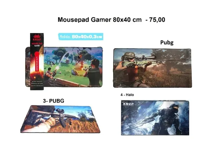 Mousepad extra grande 80x40cm Knup antiderrapante