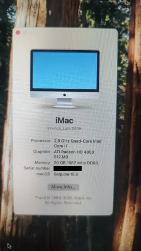 Apple iMac "Core i7" 2.8 GHZ 27 Polegadas 2(late 2009)