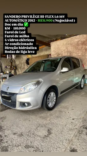 Renault Sandero Privilège Hi-flex 1.6 16V 5P AUT 2012