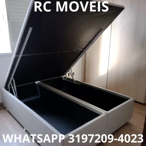 Cama Box Baú Casal Bipartido 1.38x1.88 - Qualidade e Durabilidade