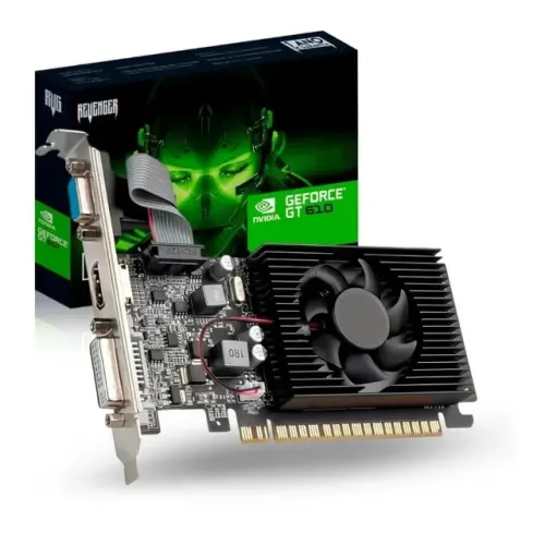 Placa De Vídeo Nvidia GeForce Gt610 2GB, DDR3, Nova, Lacrada 