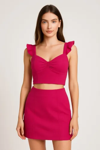 Conjunto short saia e Cropped tam G