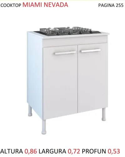 Cooktop Miami Nevada - Armário para organização