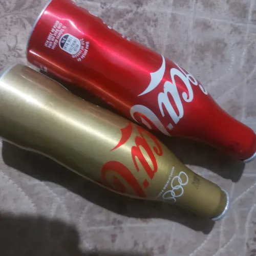 02 garrafas de alumínio Coca Cola 250 ML Olimpíadas Rio 2016