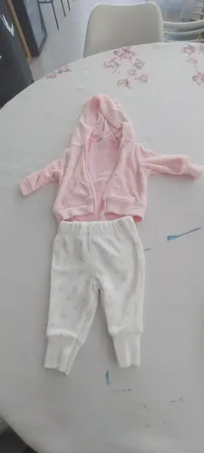 Conjunto de bebê rosa e branco Carter's  newborn nouveau ne