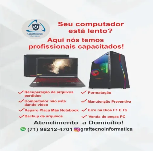 Computador ou notebook apresentando problema? Manutenção a domicílio 