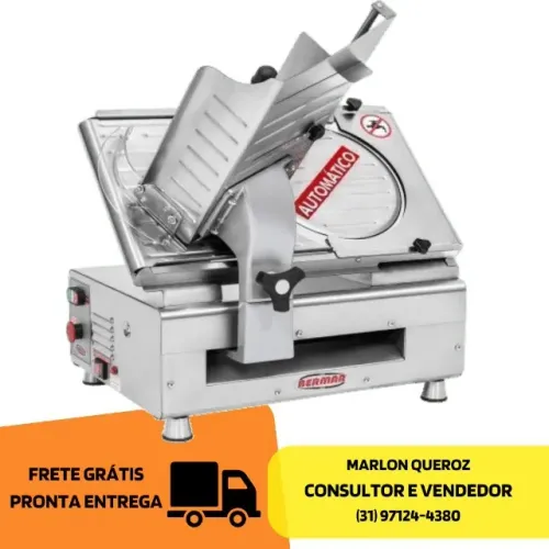 Fatiador de Frios Inox Lamina 30CM Automático Bermar