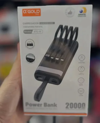 Power Bank 20000mAh Alpha Gold BTE-05 - Carregador Portátil