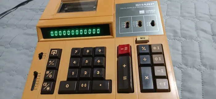 Calculadora Vintage Sharp Compet Cs-2166 S Com Impressora