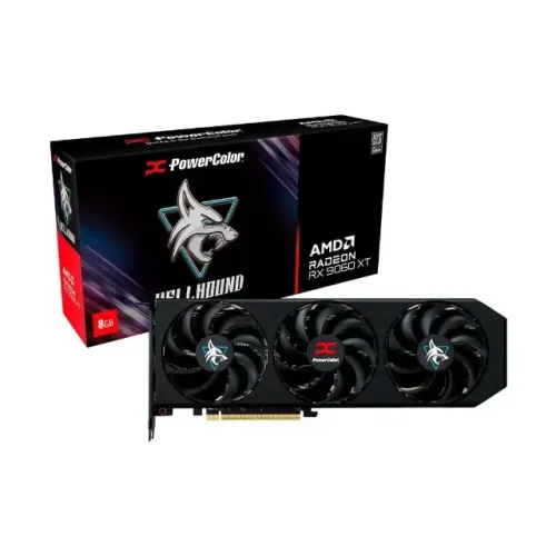 Placa de Vídeo PowerColor RX 9060 XT Hellhound AMD Radeon, 8GB,