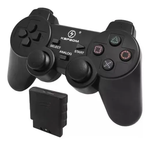 Controle Ps2 Sem Fio Analogico Duploshok Kapbom Kap-2w *ENTREGA GRÁTIS*