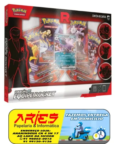 BOX POKÉMON COLEÇÃO EQUIPE ROCKET NIDOKING EX 49 CARTAS NO TOTAL