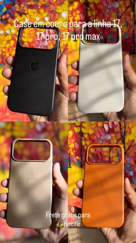 Capa iPhone 17 pro max em couro