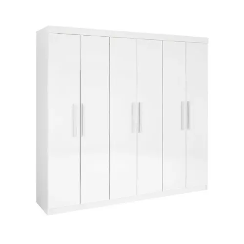 Roupeiro Leblon 6 portas Branco DDoro