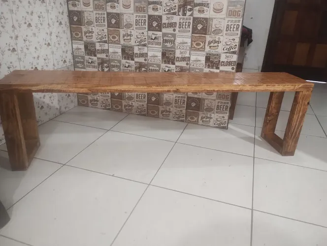 BANCO 1.70 METRO COMPRIMENTO X 30CM LARGURA X 48CM ALTURA - EM MADEIRA MACIÇA
