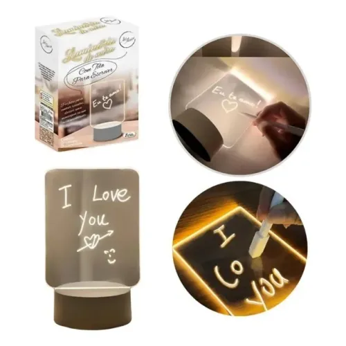Luminária Led De Escrever Com Caneta Lousa
