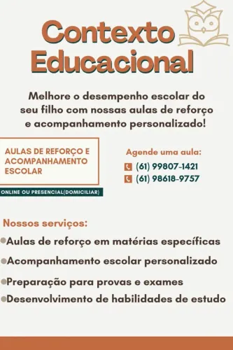 Reforço e acompanhamento escolar 