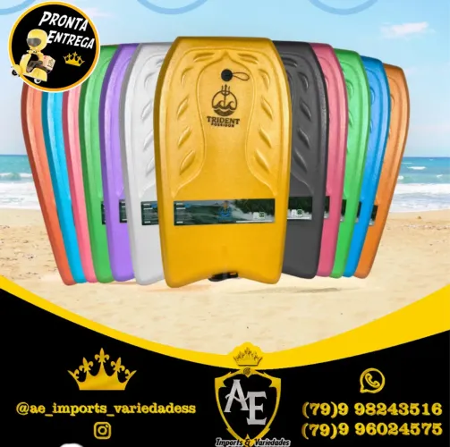 Prancha Bodyboard Trident Poseidon Cores Diversas