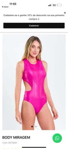 Body fitness rosa da marca ccm