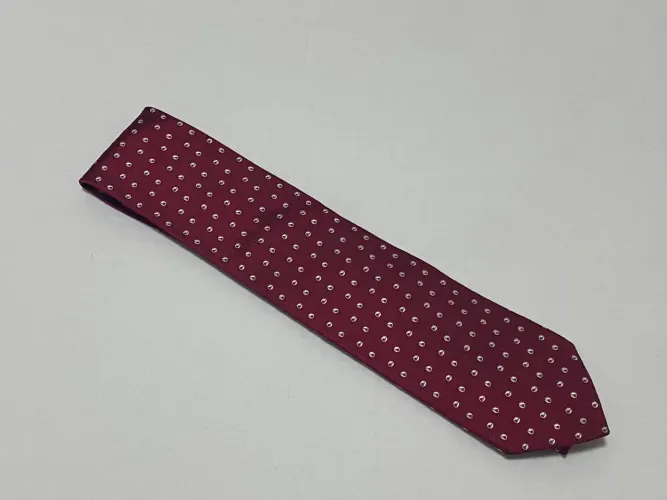 Gravata Ermenegildo Zegna Vermelha Com Bolinhas Brancas