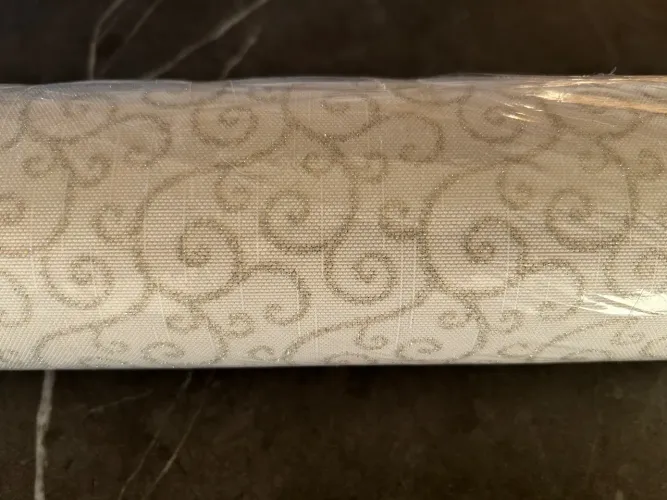Papel de parede D&D holandês - com glitter prateado